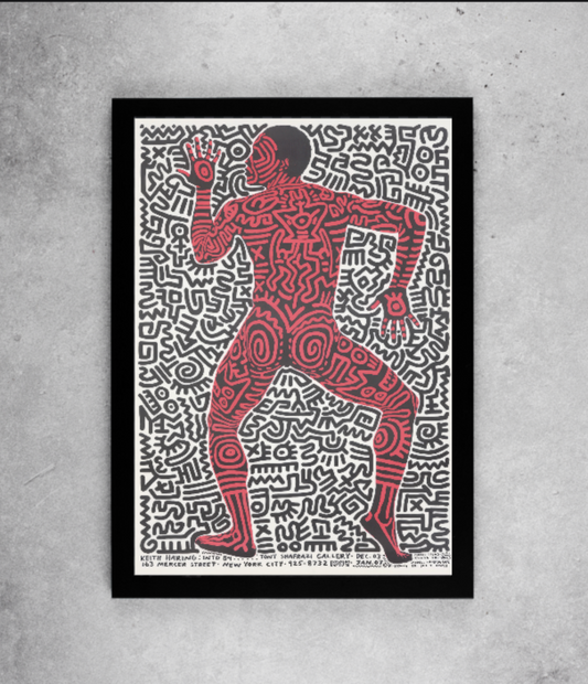 Framed Keith Haring Art Exhibition High Quality Museum Print